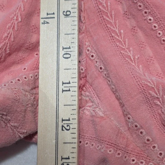 Sundance Shorts Women XL Pink Eyelet Embroidered Cotton Boho Beach Casual - Picture 8 of 10